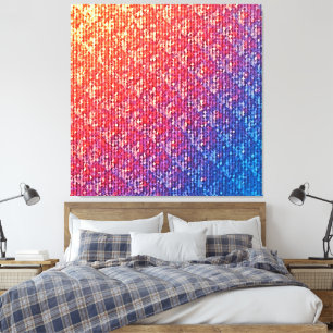 Levendige emotionele mozaïeksprankeling canvas afdruk