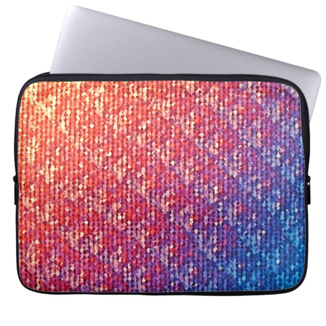 Levendige emotionele mozaïeksprankeling laptop sleeve (Voorkant)