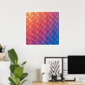 Levendige emotionele mozaïeksprankeling poster (Thuiskantoor)