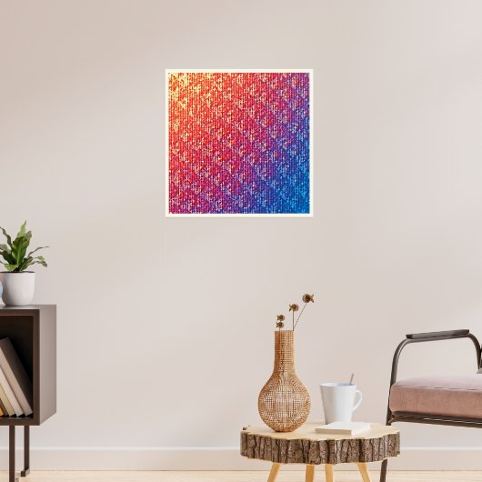 Levendige emotionele mozaïeksprankeling poster (Woonkamer 3)