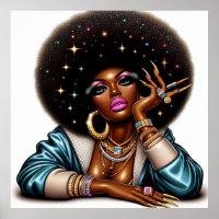 Levendige Empowered Afrocentric Urban Hip Hop Woma