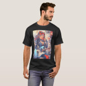 Levendige en dynamische anime comic en Punk rockku T-shirt (Voorkant volledig)