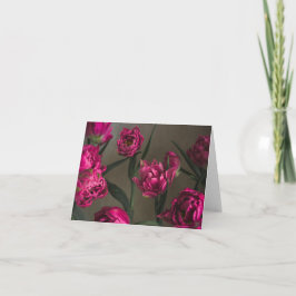 Levendige en elegante magenta tulpen, fine art fot kaart