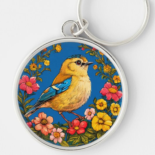 Levendige en gedetailleerde illustratie van een vo sleutelhanger (Voorkant)