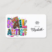 Levendige en gedurfde Afro-Amerikaanse nagelarties Visitekaartje (Voorkant)