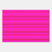 Levendige en gedurfde strepen in hete roze en rode inpakpapier vel (Voorkant)