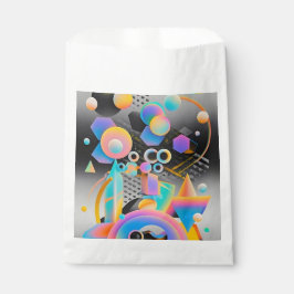 Levendige en grillige abstracte geometrische kunst bedankzakje