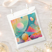 Levendige en grillige abstracte geometrische kunst bedankzakje (Geknipt)