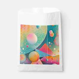 Levendige en grillige abstracte geometrische kunst bedankzakje