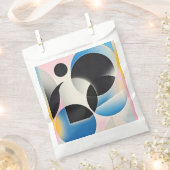 Levendige en grillige abstracte geometrische kunst bedankzakje (Geknipt)