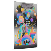 Levendige en grillige abstracte geometrische kunst klembord (Rechts)