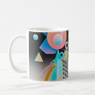 Levendige en grillige abstracte geometrische kunst koffiemok