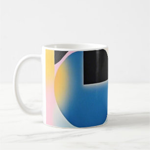 Levendige en grillige abstracte geometrische kunst koffiemok
