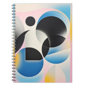 Levendige en grillige abstracte geometrische kunst notitieboek (Voorkant)
