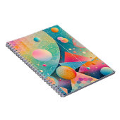 Levendige en grillige abstracte geometrische kunst notitieboek (Rechterzijde)
