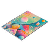 Levendige en grillige abstracte geometrische kunst notitieboek (Linkerzijde)