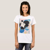 Levendige en grillige abstracte geometrische kunst t-shirt (Voorkant volledig)