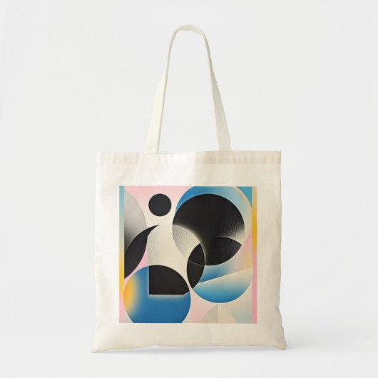 Levendige en grillige abstracte geometrische kunst tote bag (Voorkant)