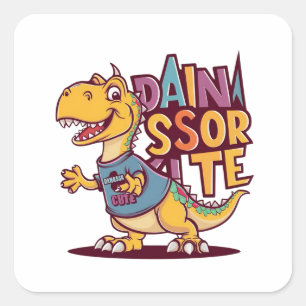 Levendige en grillige vectorillustratie van een ki vierkante sticker