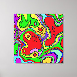 Levendige en kleurrijke Abstracte patroonkunst Canvas Afdruk