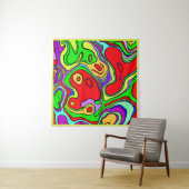 Levendige en kleurrijke Abstracte patroonkunst Wandkleed (In situ)