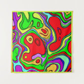 Levendige en kleurrijke Abstracte patroonkunst Wandkleed (Voorkant)