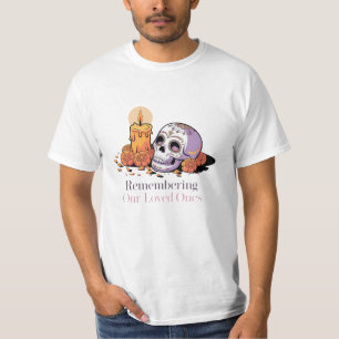 Levendige en kleurrijke Dia de los Muertos Design T-shirt