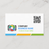 Levendige en kleurrijke fotografie met QR-code Visitekaartje (Achterkant)