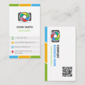 Levendige en kleurrijke fotografie met QR-code Visitekaartje (Voorkant / Achterkant)