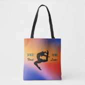 Levendige en kleurrijke Gradient Dance Quote Tote Bag (Voorkant)