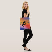 Levendige en kleurrijke Gradient Dance Quote Tote Bag (Op model)