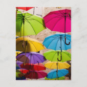 Levendige en kleurrijke paraplu's briefkaart (Voorkant)