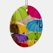 Levendige en kleurrijke paraplu's keramisch ornament (Rechts)