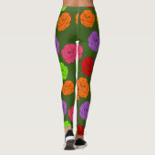 Levendige en kleurrijke Rozen - Groen Leggings (Achterkant)