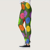 Levendige en kleurrijke Rozen - Groen Leggings (Links)