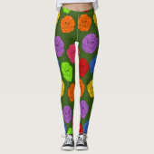 Levendige en kleurrijke Rozen - Groen Leggings (Voorkant)