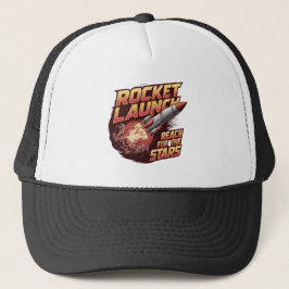 Levendige en Krachtige Raketlancering Truckershoed Trucker Pet