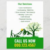 Levendige en professionele gazon & landschapsarchi flyer (Achterkant)