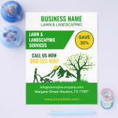 Levendige en professionele gazon & landschapsarchi flyer (Enkel)