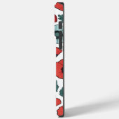Levendige en rode Poppy Bloemen Illustratiepatroon Case-Mate iPhone Case (Achterkant / Links)