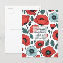 Levendige en rode Poppy Bloemen Illustratiepatroon