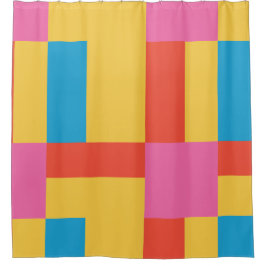 Levendige energetische kleuren douchegordijn