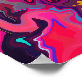 Levendige energie in Abstracte wervelingen Poster (Hoek)