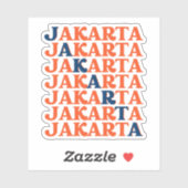 levendige energie van Jakarta, Indonesië Sticker (Vel)