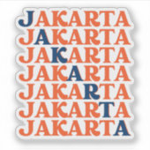 levendige energie van Jakarta, Indonesië Sticker (Voorkant)
