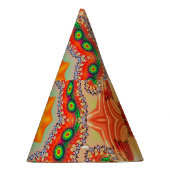 Levendige energiekleuren: mandala design. feesthoedjes (Rechts)