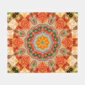 Levendige energiekleuren: mandala design. fleece deken (Voorkant (Horizontaal))