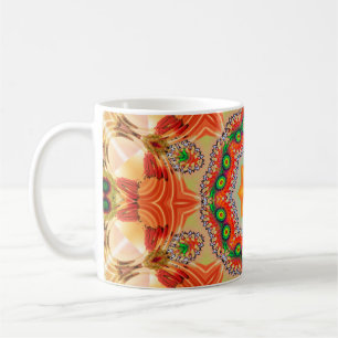 Levendige energiekleuren: mandala design. koffiemok