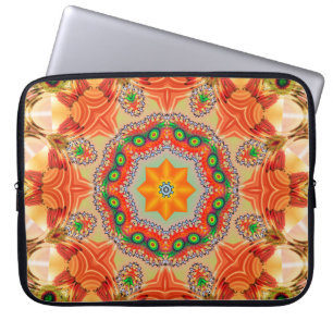 Levendige energiekleuren: mandala design. laptop sleeve