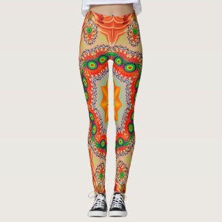 Levendige energiekleuren: mandala design. leggings